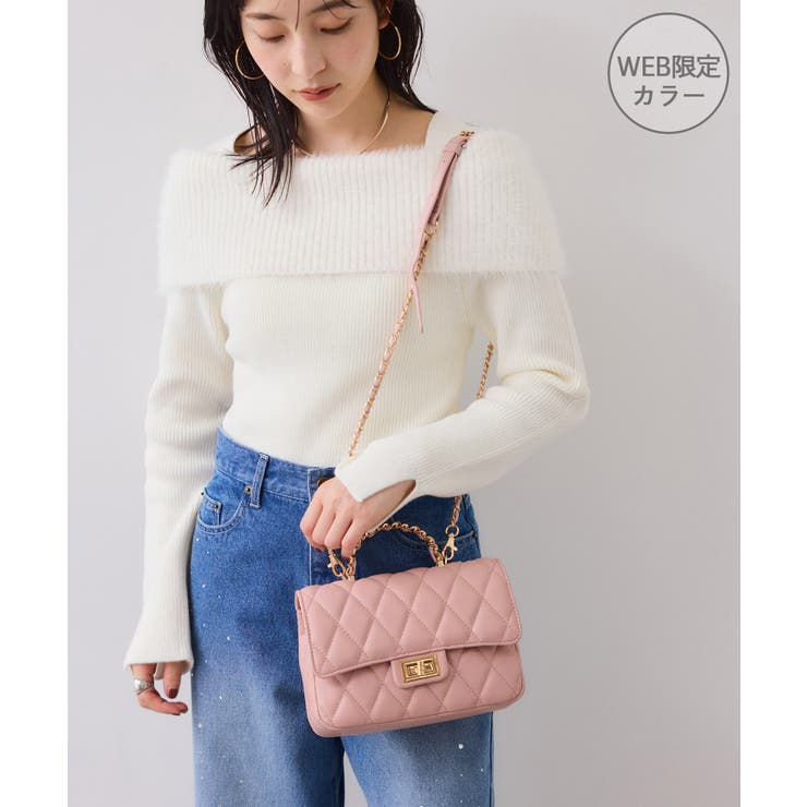 ピンク(63) | チェーンハンドルキルティングショルダーバッグ/2WAY・一部WEB限定カラー | VIS 