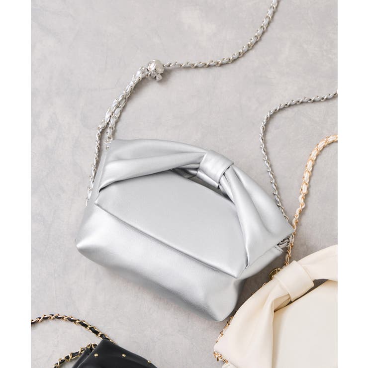 リボンハンドルチェーンショルダーバッグ/2WAY[品番：VISW0051477