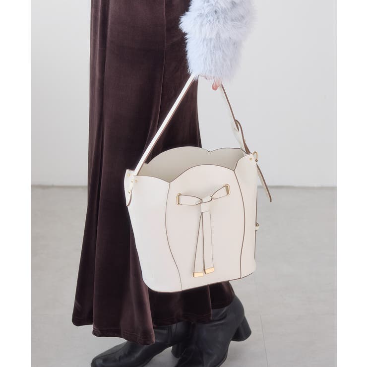 オフホワイト(15) | フラワーカットショルダーバッグ/2WAY | VIS 