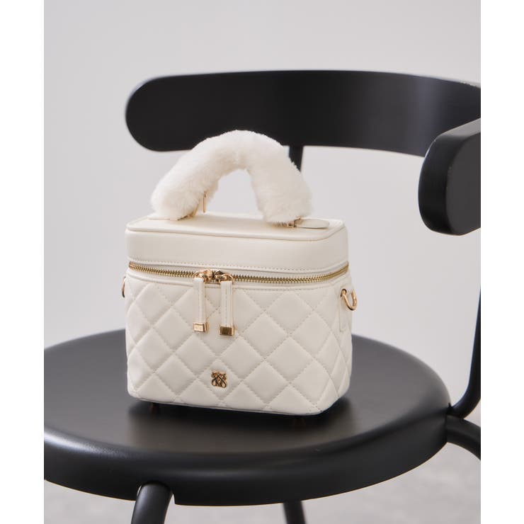 ファーハンドルキルティング＆ツイードバニティバッグ/2WAY | VIS  | 詳細画像11 