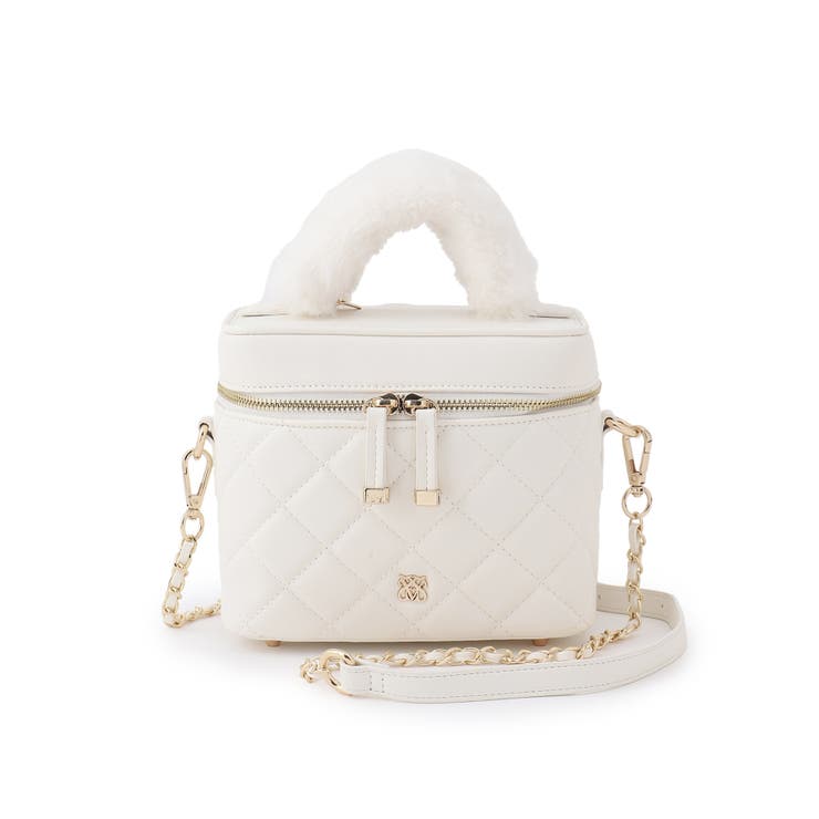 ファーハンドルキルティング＆ツイードバニティバッグ/2WAY | VIS  | 詳細画像14 