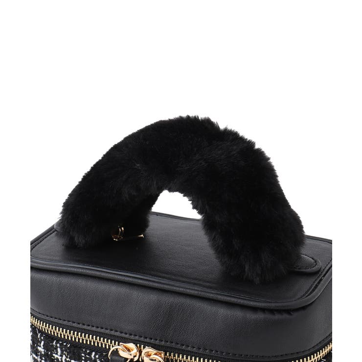 ファーハンドルキルティング＆ツイードバニティバッグ/2WAY | VIS  | 詳細画像24 