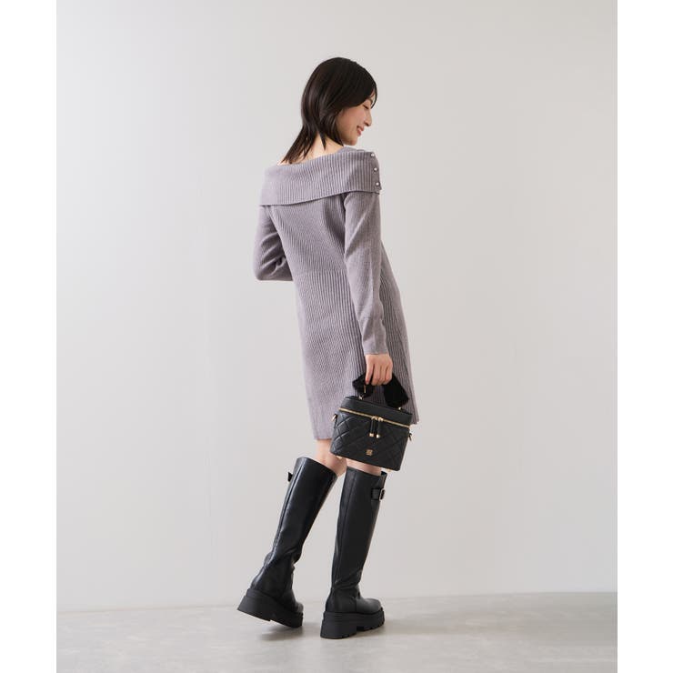 ファーハンドルキルティング＆ツイードバニティバッグ/2WAY | VIS  | 詳細画像6 