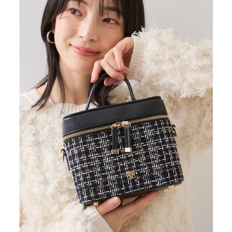 ファーハンドルキルティング＆ツイードバニティバッグ/2WAY | VIS  | 詳細画像8 