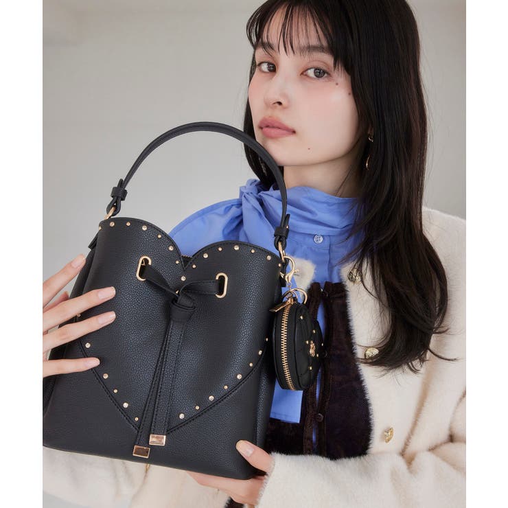 ラインストーン＆スタッズハートカットバッグ | VIS  | 詳細画像14 