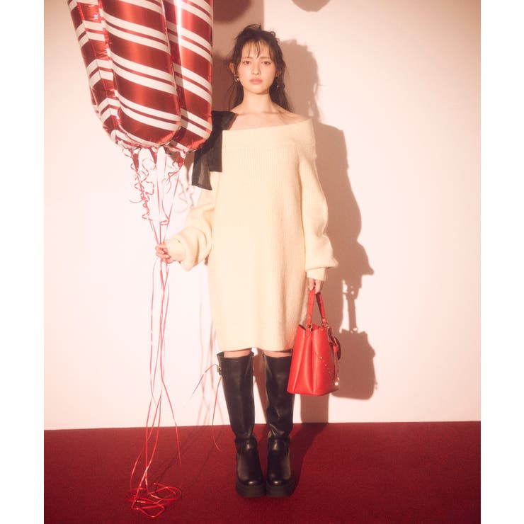 ラインストーン＆スタッズハートカットバッグ | VIS  | 詳細画像3 