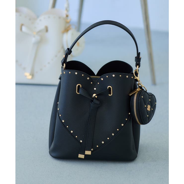 ラインストーン＆スタッズハートカットバッグ | VIS  | 詳細画像4 