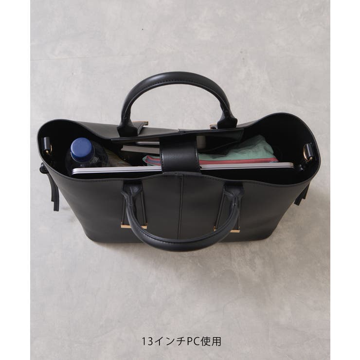 ゴールド金具付きノットトートバッグ 通勤 通学対応 | VIS  | 詳細画像10 