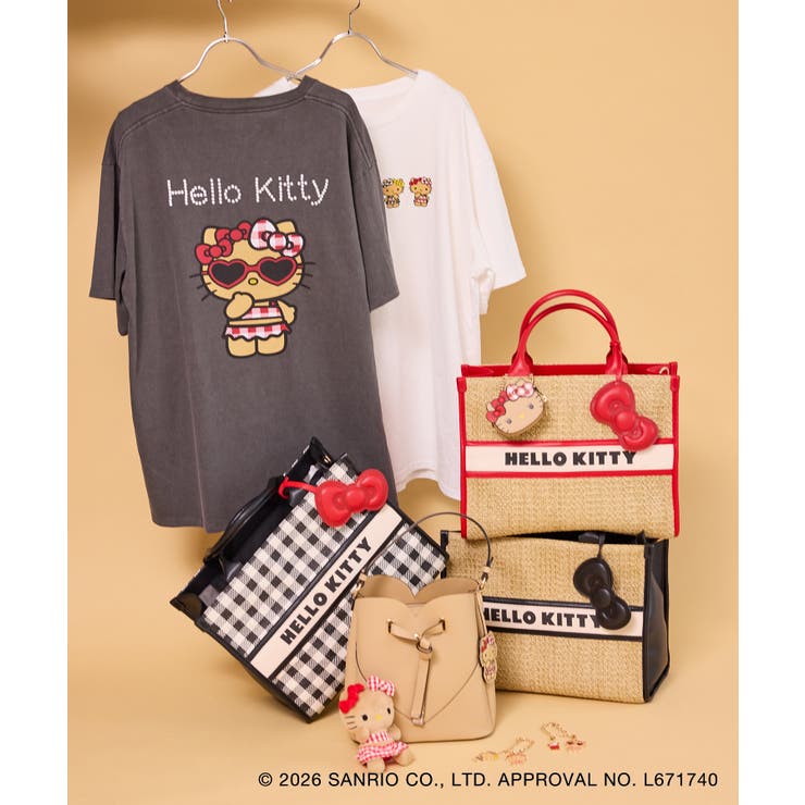 【HELLO KITTY×VIS】日焼けデザイン ハローキティ雑材トートバッグ | VIS  | 詳細画像41 
