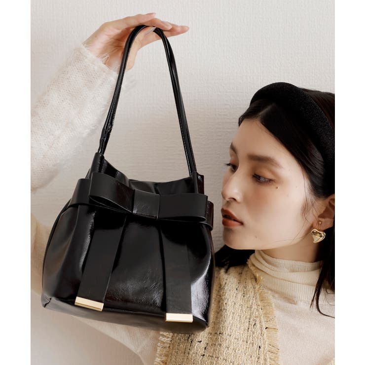 ブラック(01) | 【復刻/WEB限定】リボンミニトートバッグ | VIS 