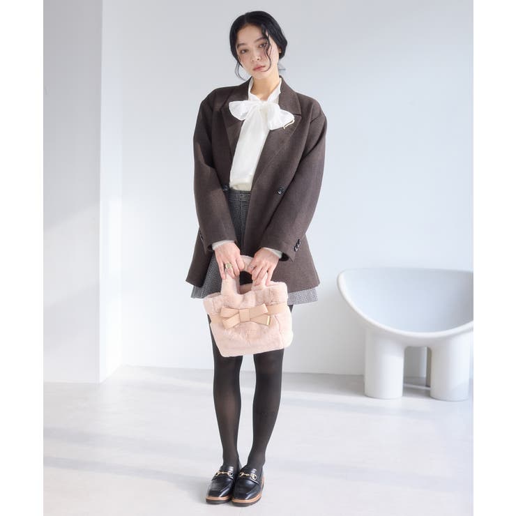 【WEB限定】ファーリボントートバッグ/2WAY | VIS  | 詳細画像5 