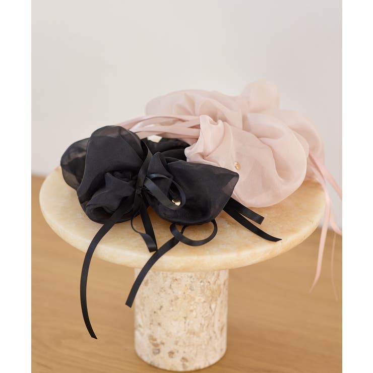 ブラック(01) | シフォンリボンシュシュ | VIS 