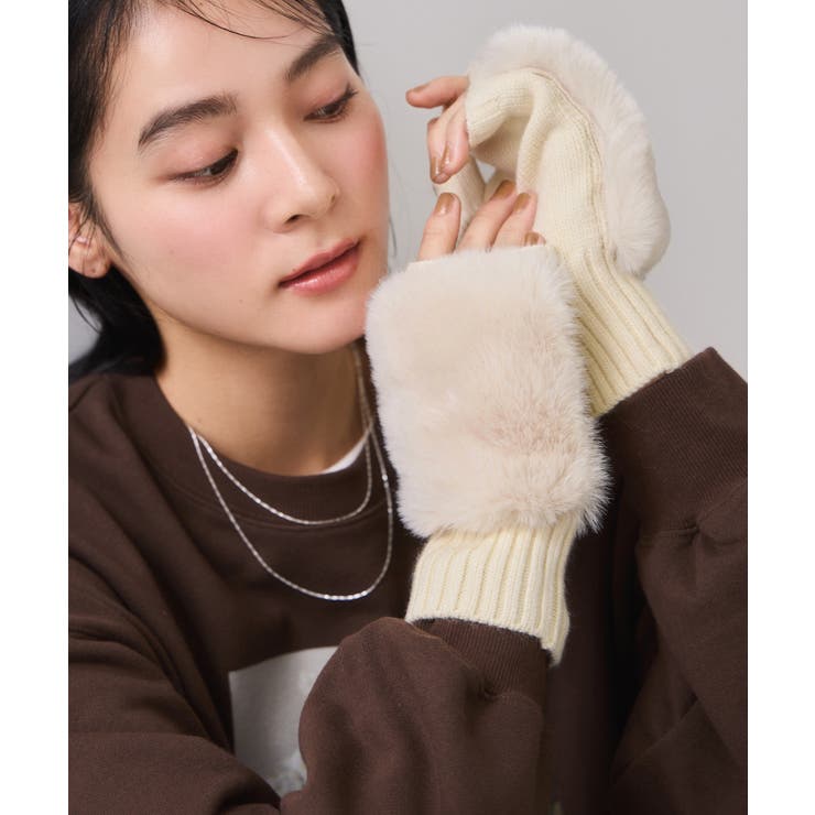 フィンガーレスファーアームウォーマー | VIS  | 詳細画像2 