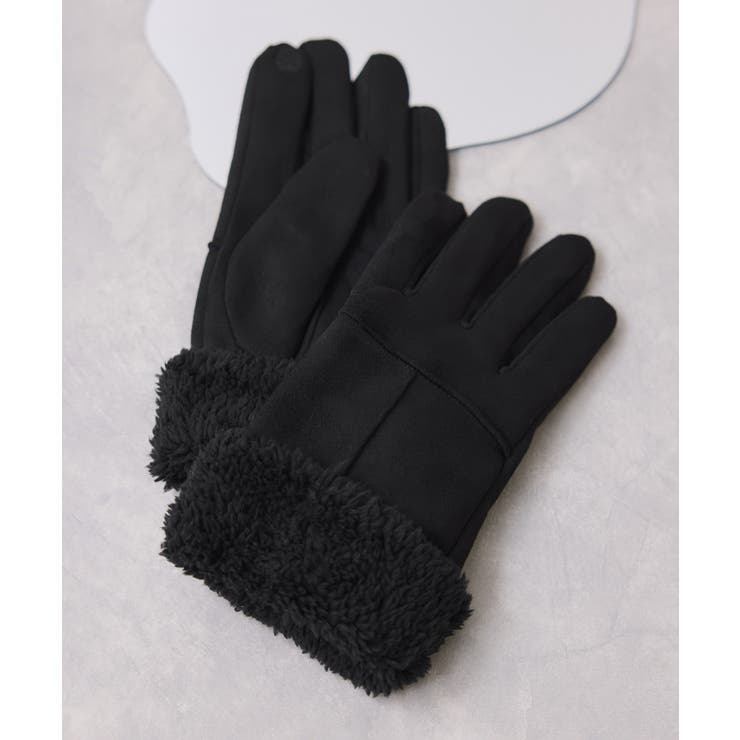 スマホタッチ刺繍付きムートングローブ | VIS  | 詳細画像2 