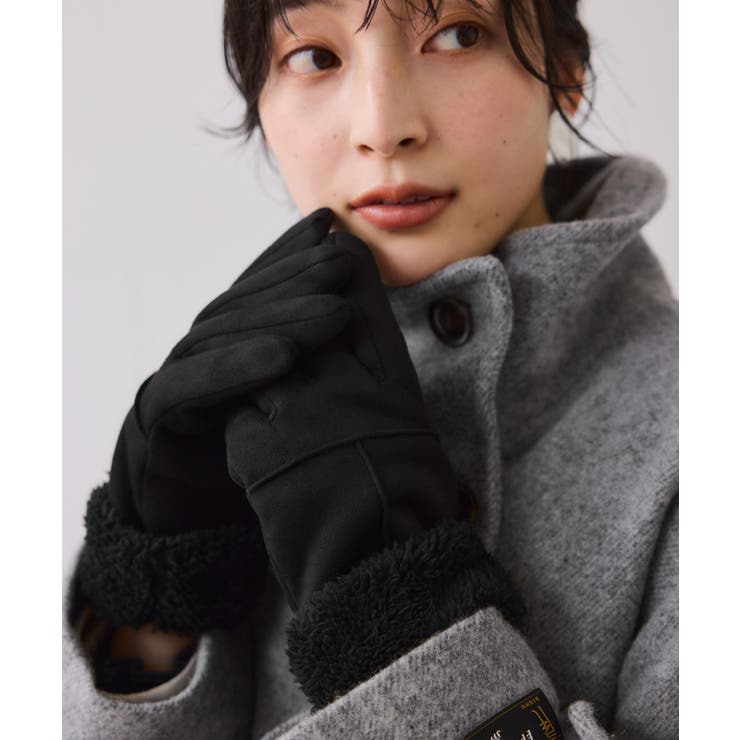 スマホタッチ刺繍付きムートングローブ | VIS  | 詳細画像4 