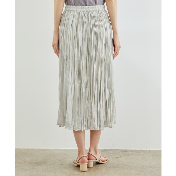 サテンワッシャープリーツスカート | ROPE' PICNIC | 詳細画像3 
