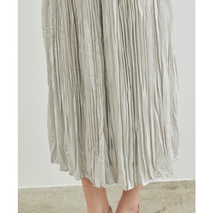 サテンワッシャープリーツスカート | ROPE' PICNIC | 詳細画像6 