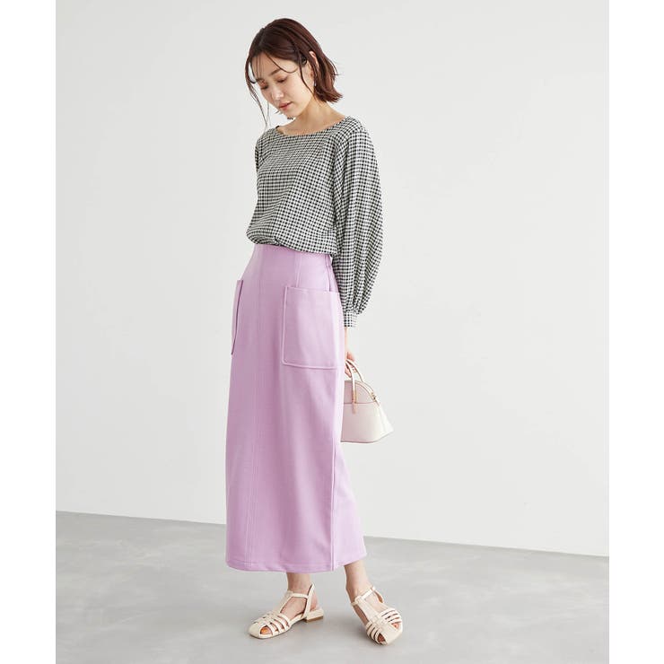 リネン調ジャージカラースカート | ROPE' PICNIC | 詳細画像15 