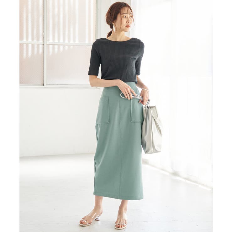 リネン調ジャージカラースカート | ROPE' PICNIC | 詳細画像18 