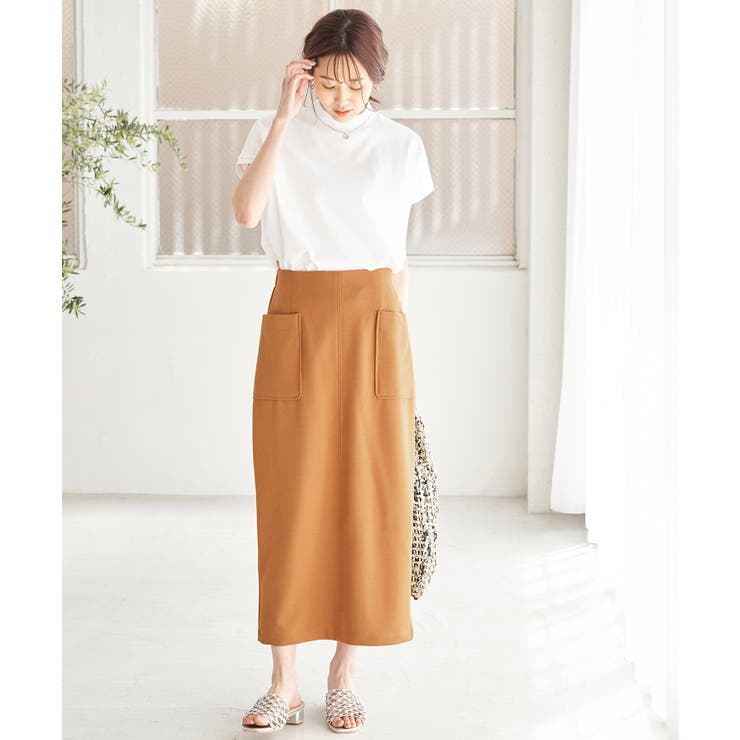 リネン調ジャージカラースカート | ROPE' PICNIC | 詳細画像19 