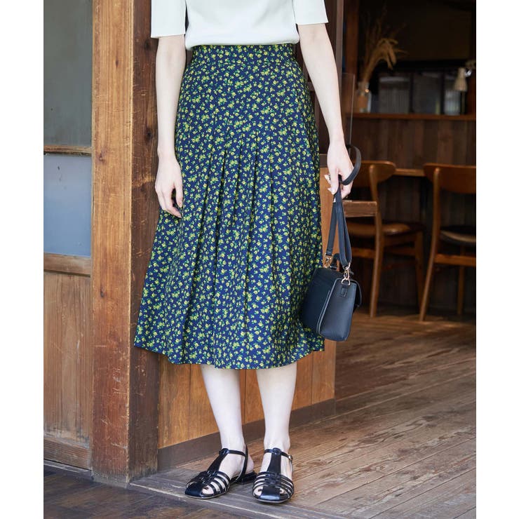 ネイビー系(41) | アデリアレトロ×ROPE' PICNIC/レトロ柄スカート | ROPE' PICNIC