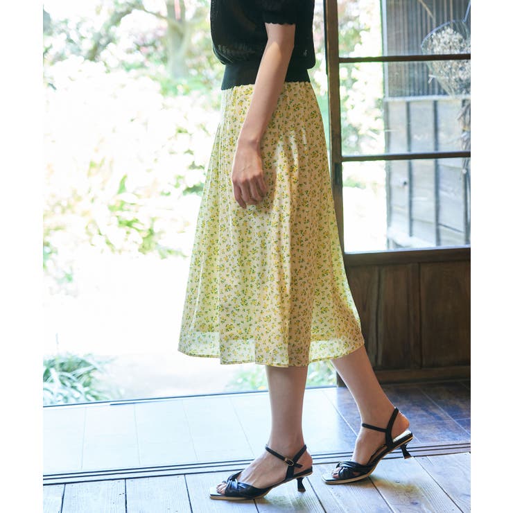 クリーム(83) | アデリアレトロ×ROPE' PICNIC/レトロ柄スカート | ROPE' PICNIC