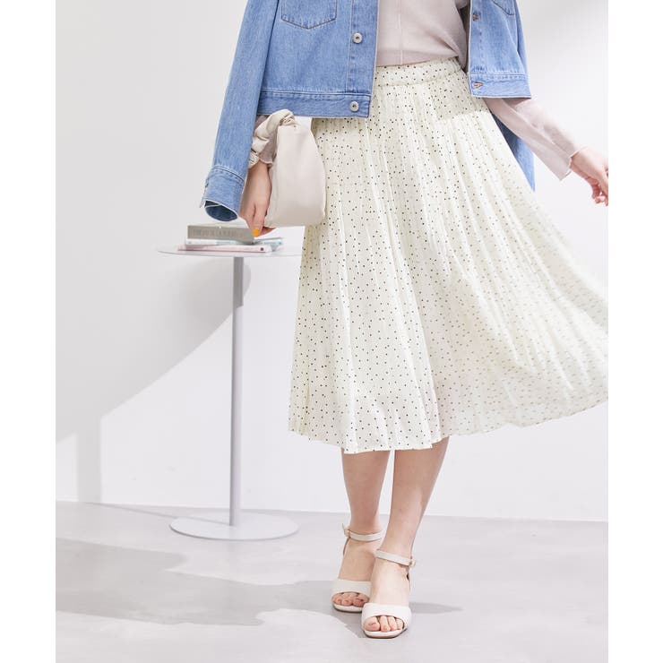 ホワイト系(11) | 着丈が選べるエアリープリーツスカート | ROPE' PICNIC