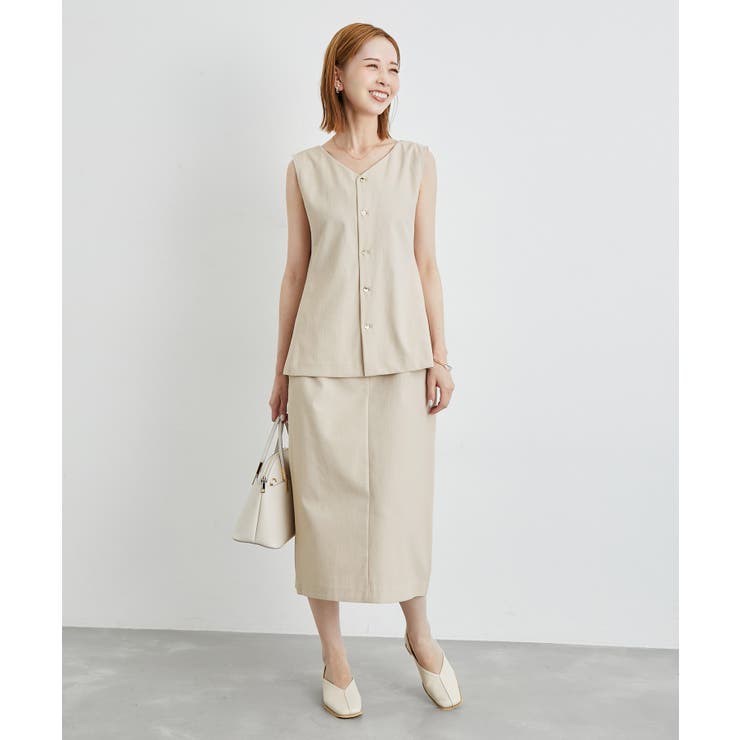 洗える/2WAY・セットアップ対応/ウエストベルトストレートスカート | ROPE' PICNIC | 詳細画像7 