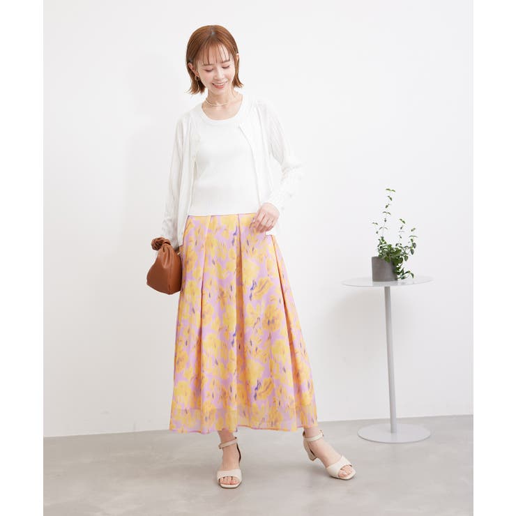 ハイウエスト花柄スカート | ROPE' PICNIC | 詳細画像2 