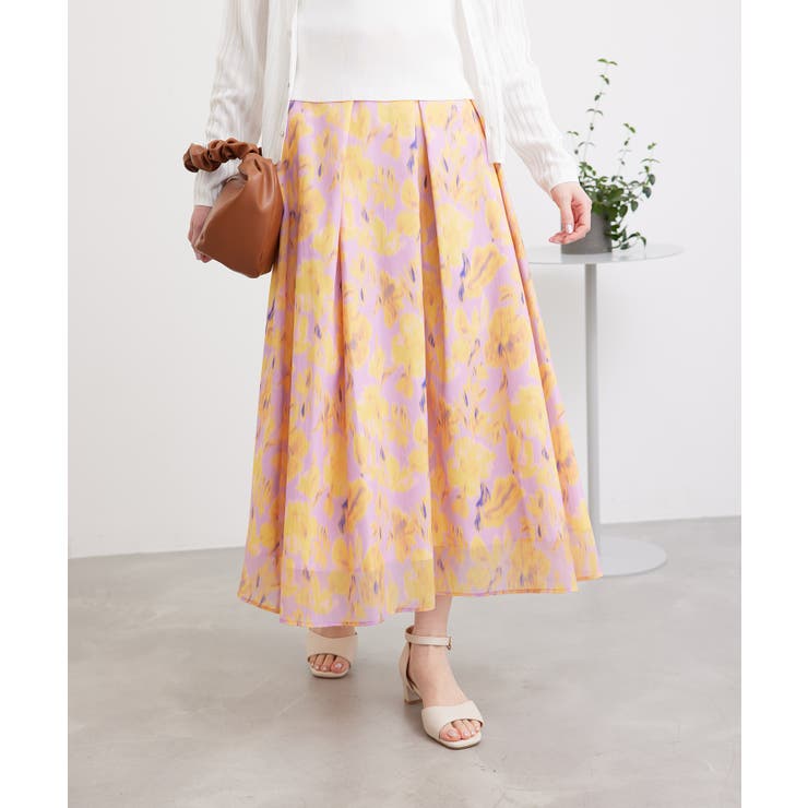 ハイウエスト花柄スカート | ROPE' PICNIC | 詳細画像4 