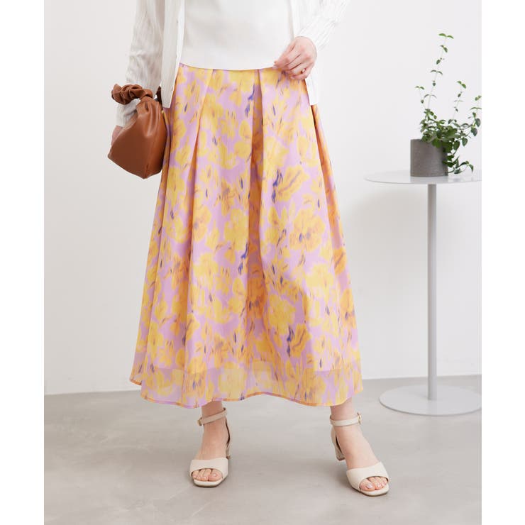 ハイウエスト花柄スカート | ROPE' PICNIC | 詳細画像5 