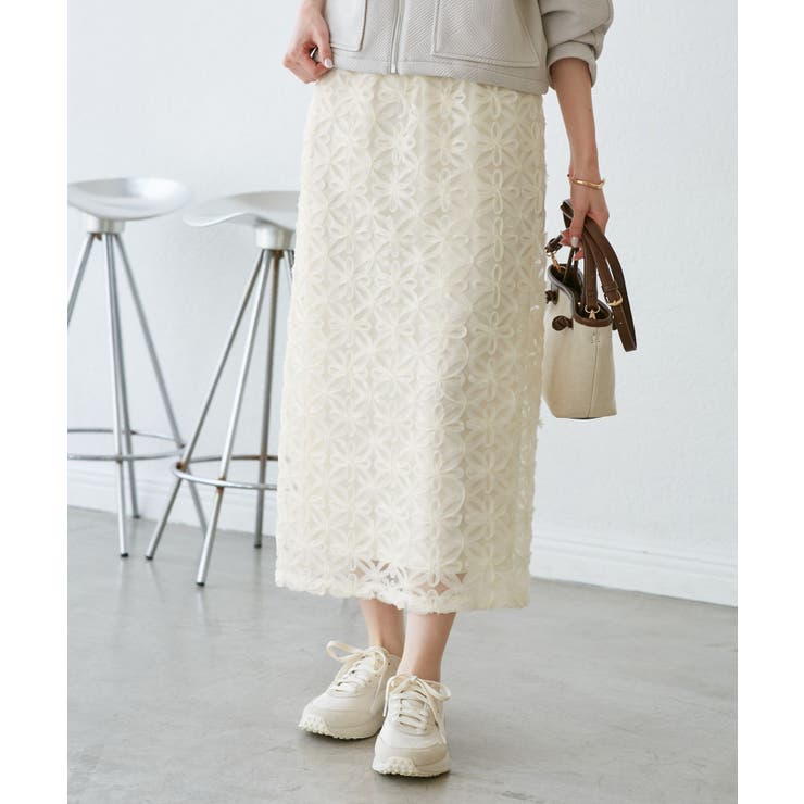 フラワーチュールレースアイラインスカート | ROPE' PICNIC | 詳細画像12 