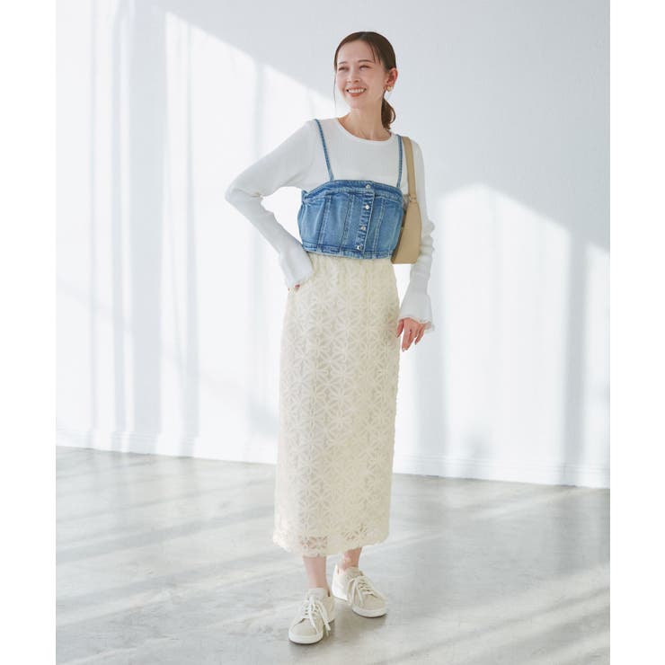 フラワーチュールレースアイラインスカート | ROPE' PICNIC | 詳細画像15 