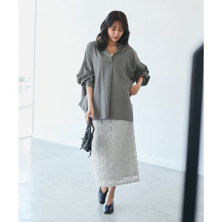 フラワーチュールレースアイラインスカート | ROPE' PICNIC | 詳細画像3 