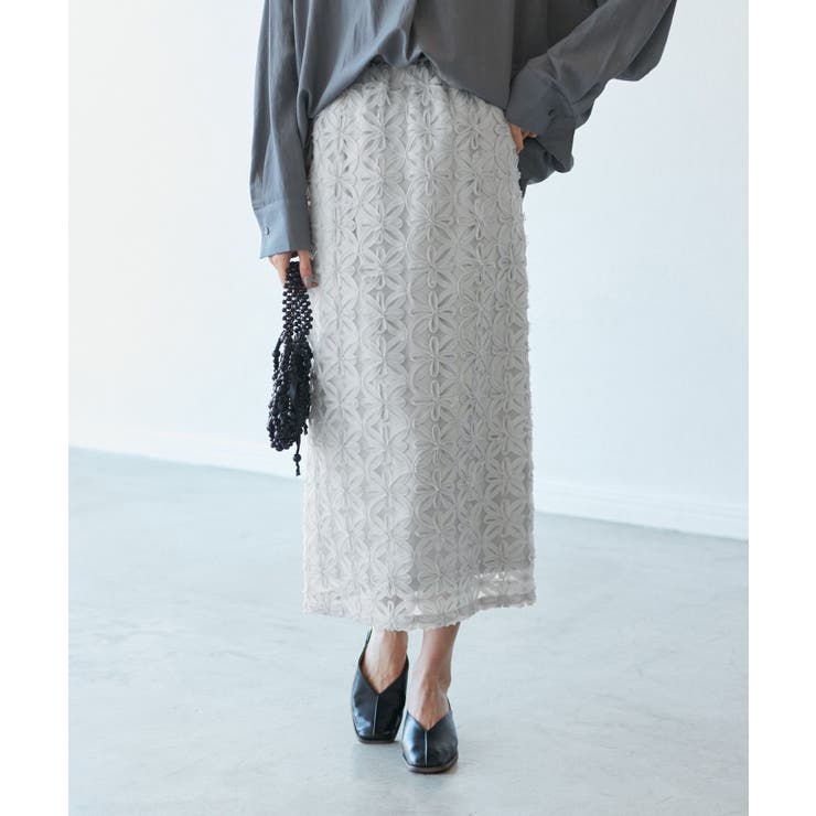 フラワーチュールレースアイラインスカート | ROPE' PICNIC | 詳細画像4 