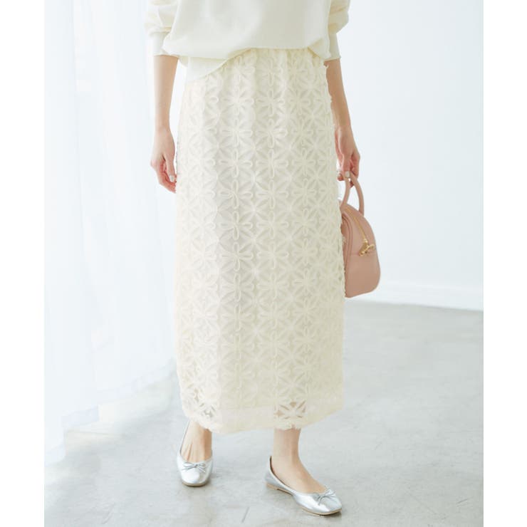 フラワーチュールレースアイラインスカート | ROPE' PICNIC | 詳細画像9 