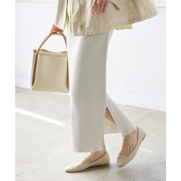 ライトグレー(08) | 【新色追加】小柄さん向けサイズあり/トタンテレコアイラインスカート | ROPE' PICNIC