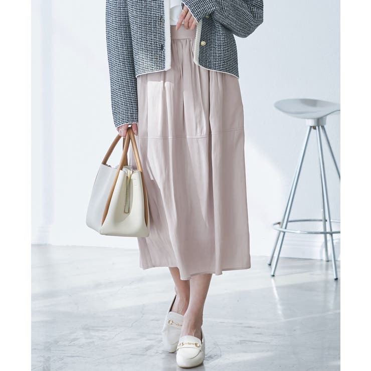 チンツ切り替えギャザースカート | ROPE' PICNIC | 詳細画像1 