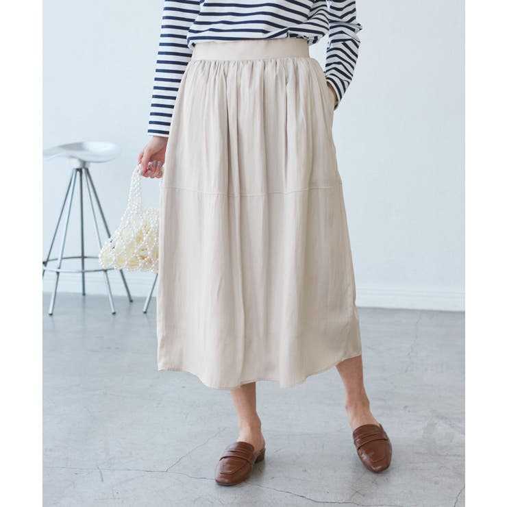 チンツ切り替えギャザースカート | ROPE' PICNIC | 詳細画像9 