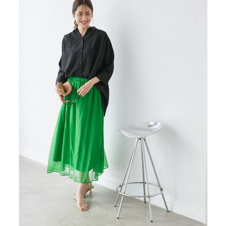 エアリーシアーギャザーロングスカート | ROPE' PICNIC | 詳細画像13 