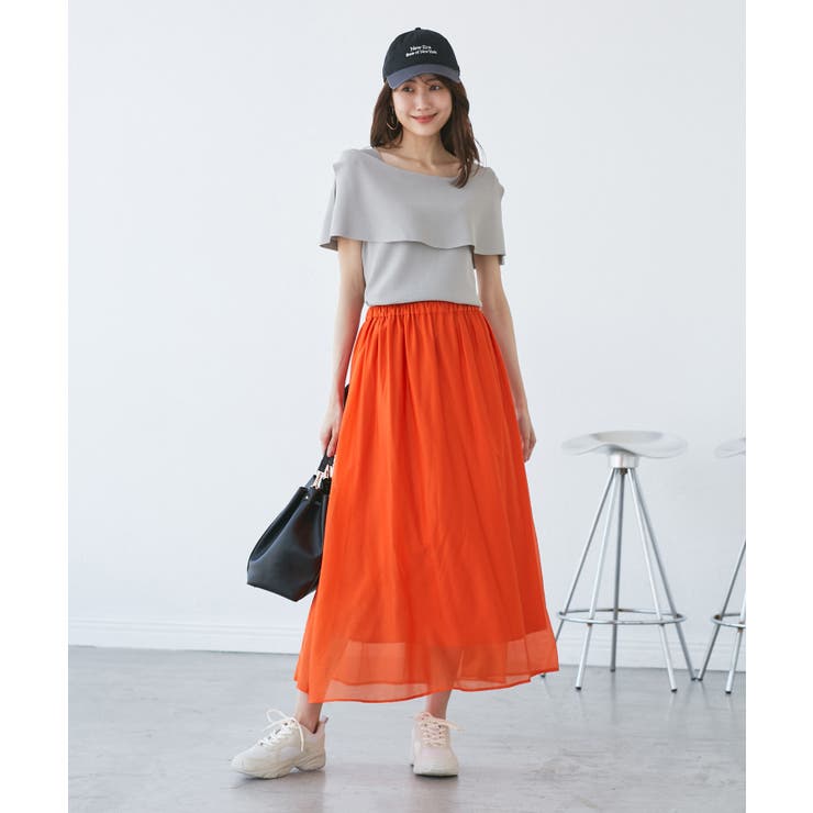 エアリーシアーギャザーロングスカート | ROPE' PICNIC | 詳細画像15 