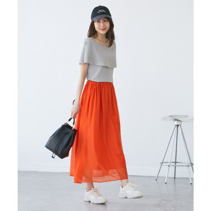 エアリーシアーギャザーロングスカート | ROPE' PICNIC | 詳細画像16 