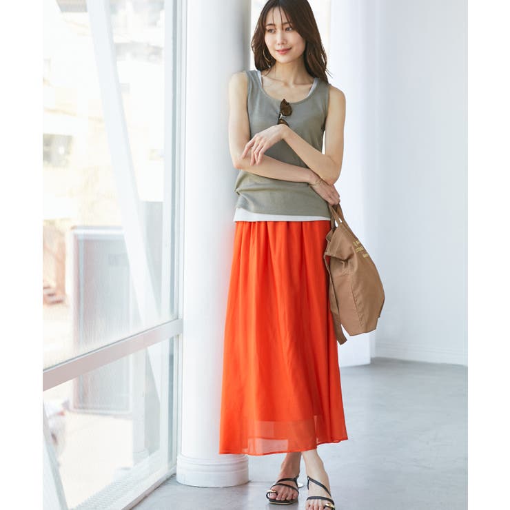 エアリーシアーギャザーロングスカート | ROPE' PICNIC | 詳細画像17 