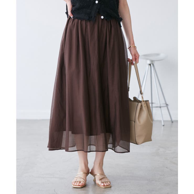 エアリーシアーギャザーロングスカート | ROPE' PICNIC | 詳細画像19 