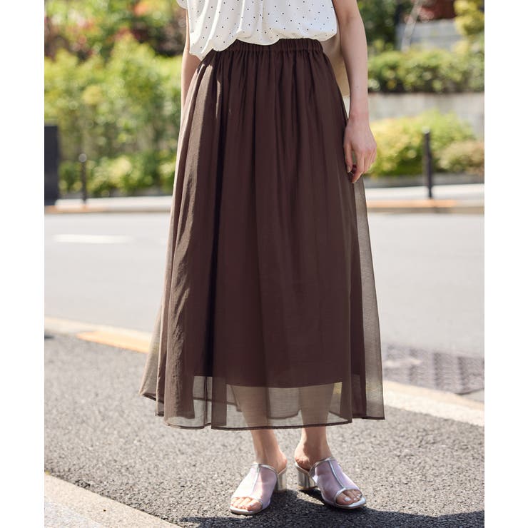 エアリーシアーギャザーロングスカート | ROPE' PICNIC | 詳細画像3 