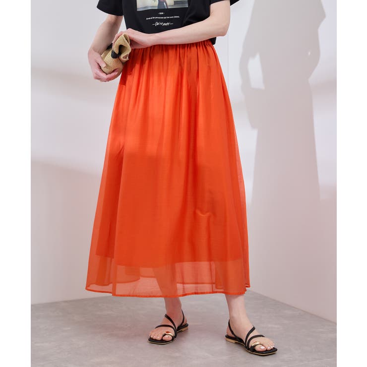 エアリーシアーギャザーロングスカート | ROPE' PICNIC | 詳細画像31 