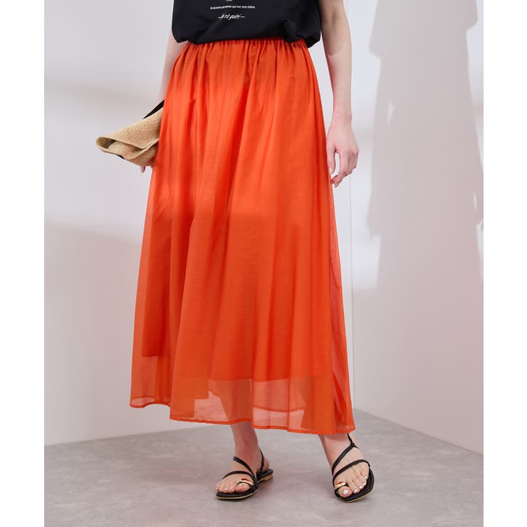 エアリーシアーギャザーロングスカート | ROPE' PICNIC | 詳細画像32 