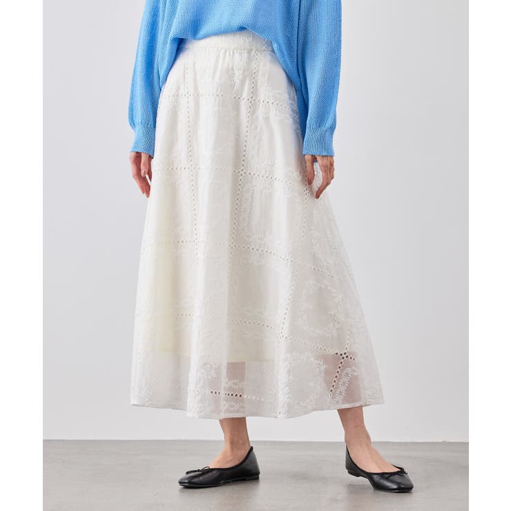 刺繍レースフレアスカート | ROPE' PICNIC | 詳細画像12 