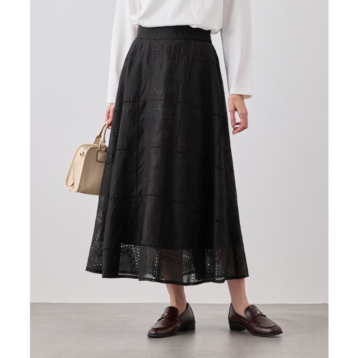 刺繍レースフレアスカート | ROPE' PICNIC | 詳細画像7 