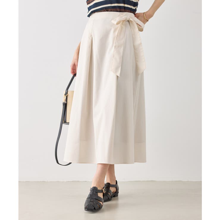 キナリ(16) | ウエストリボンラップボリュームスカート | ROPE' PICNIC